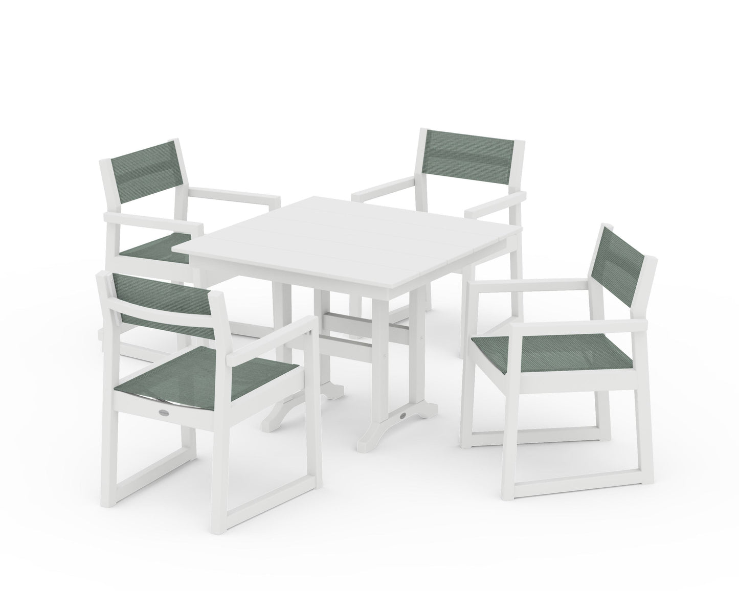 EDGE Sling Arm Chair 5-Piece Farmhouse Dining Set