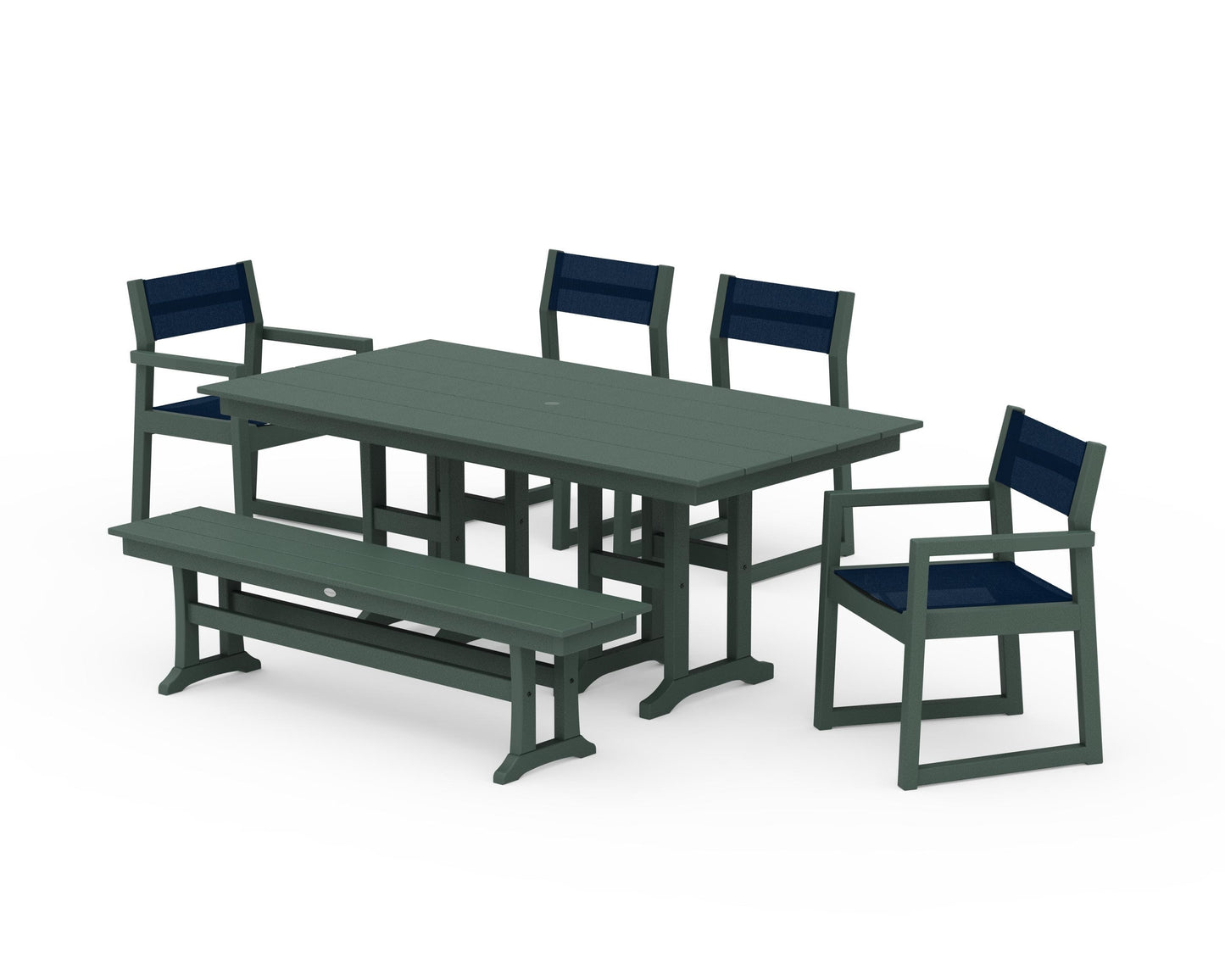 EDGE Sling 6-Piece Farmhouse Dining Set