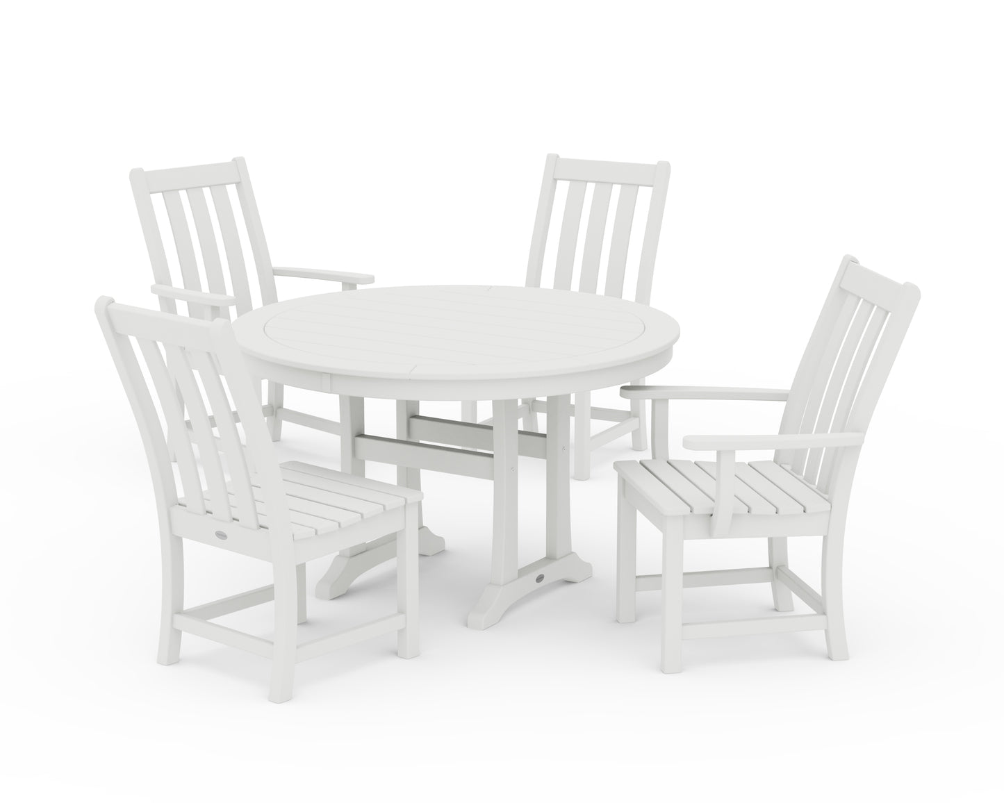 Vineyard 5-Piece Nautical Trestle Dining Set