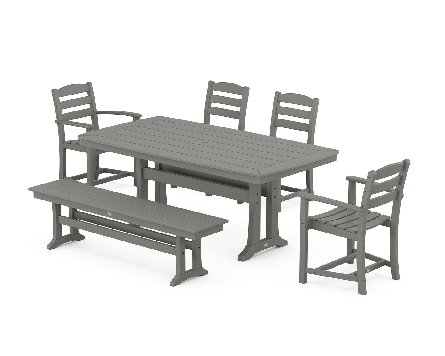 La Casa Cafe 6-Piece Dining Set with Trestle Legs