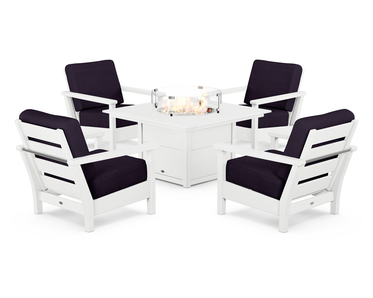 Harbour 5-Piece Conversation Set with Fire Pit Table