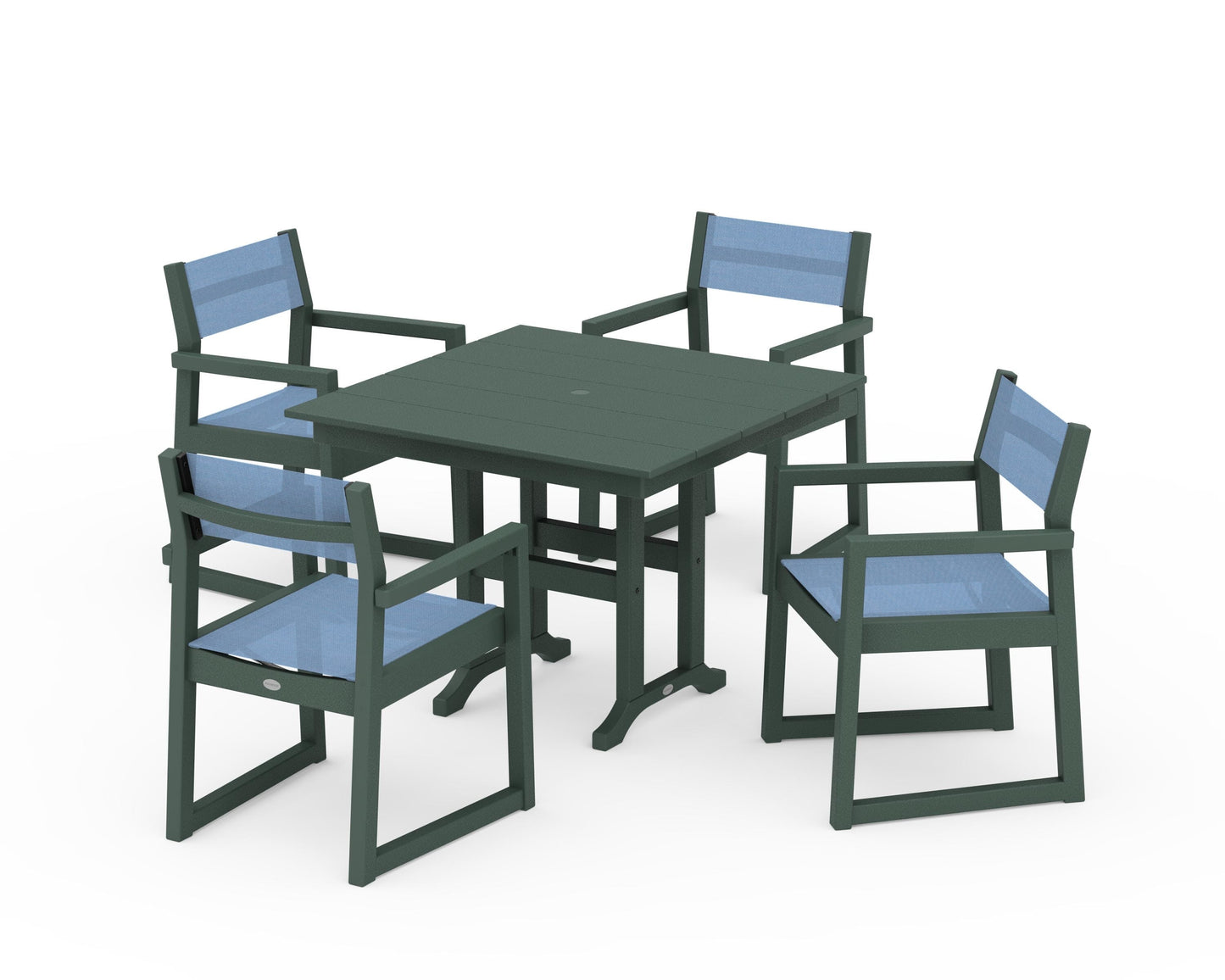 EDGE Sling Arm Chair 5-Piece Farmhouse Dining Set