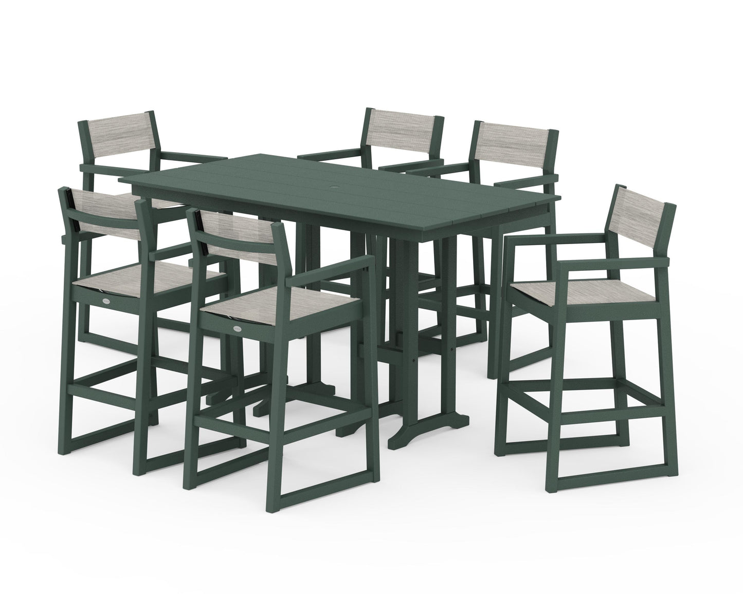 EDGE Sling Arm Chair 7-Piece Farmhouse Bar Set