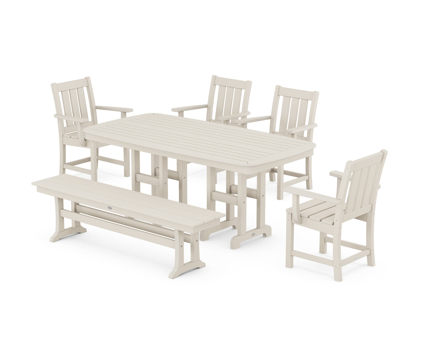 Oxford 6-Piece Dining Set with Bench