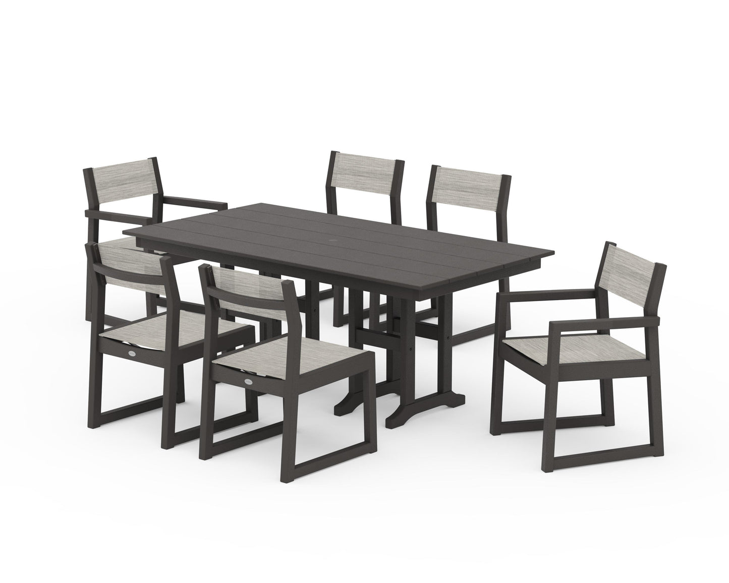 EDGE Sling 7-Piece Farmhouse Dining Set