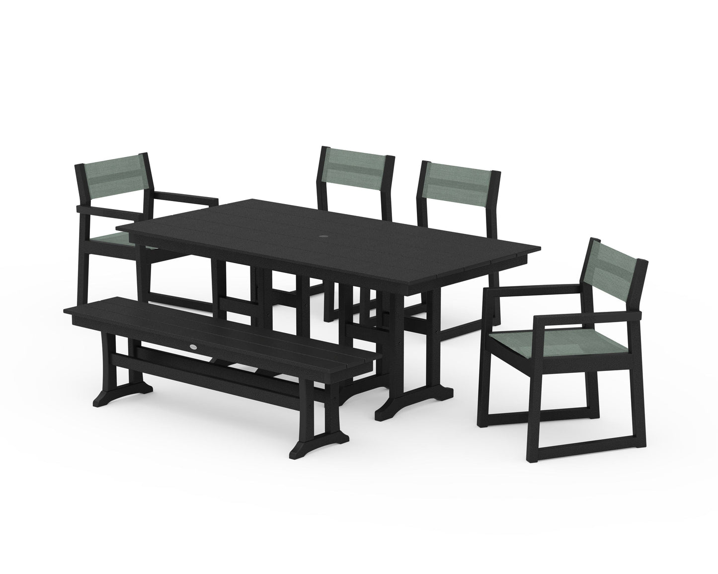 EDGE Sling 6-Piece Farmhouse Dining Set