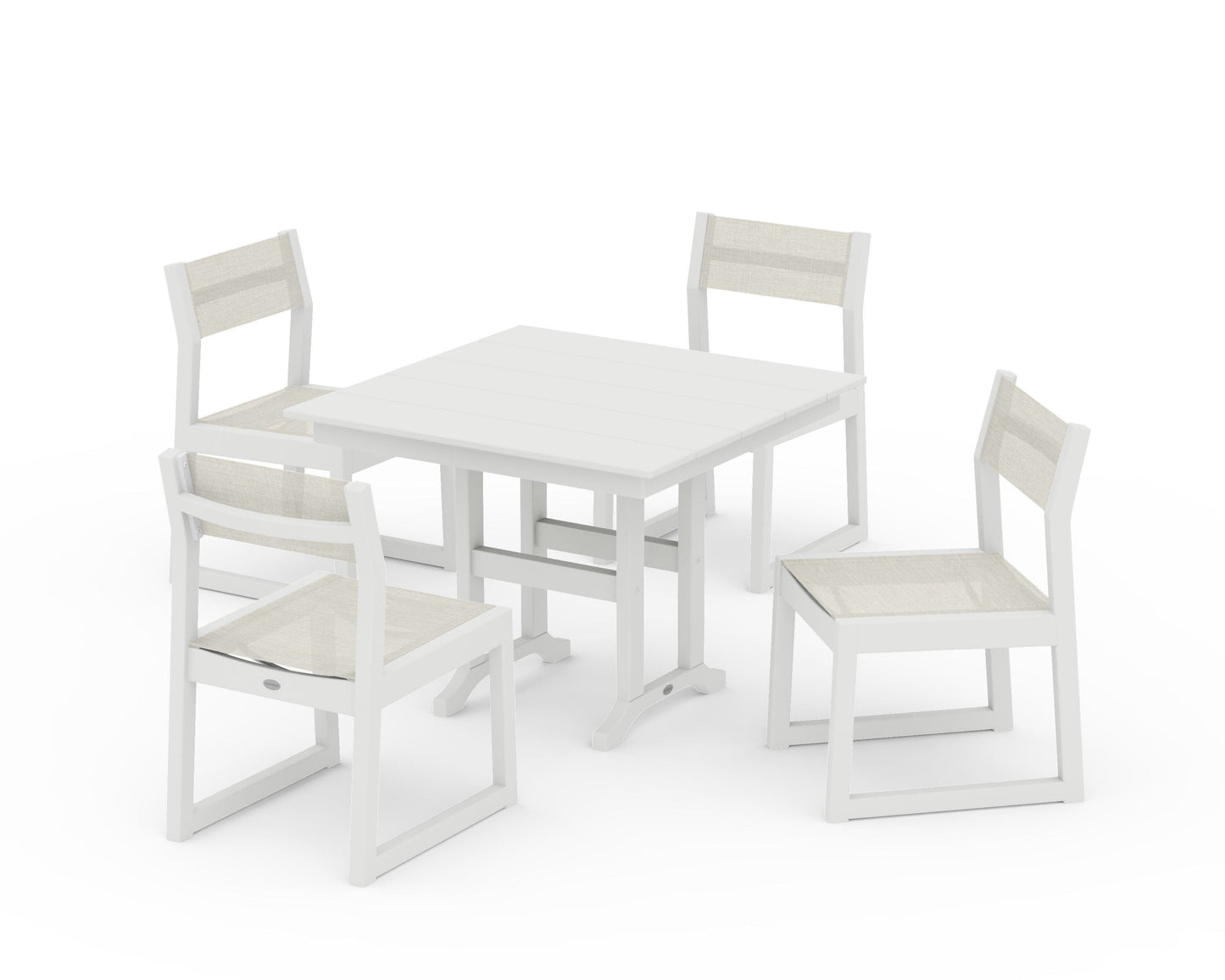 EDGE Sling Side Chair 5-Piece Farmhouse Dining Set