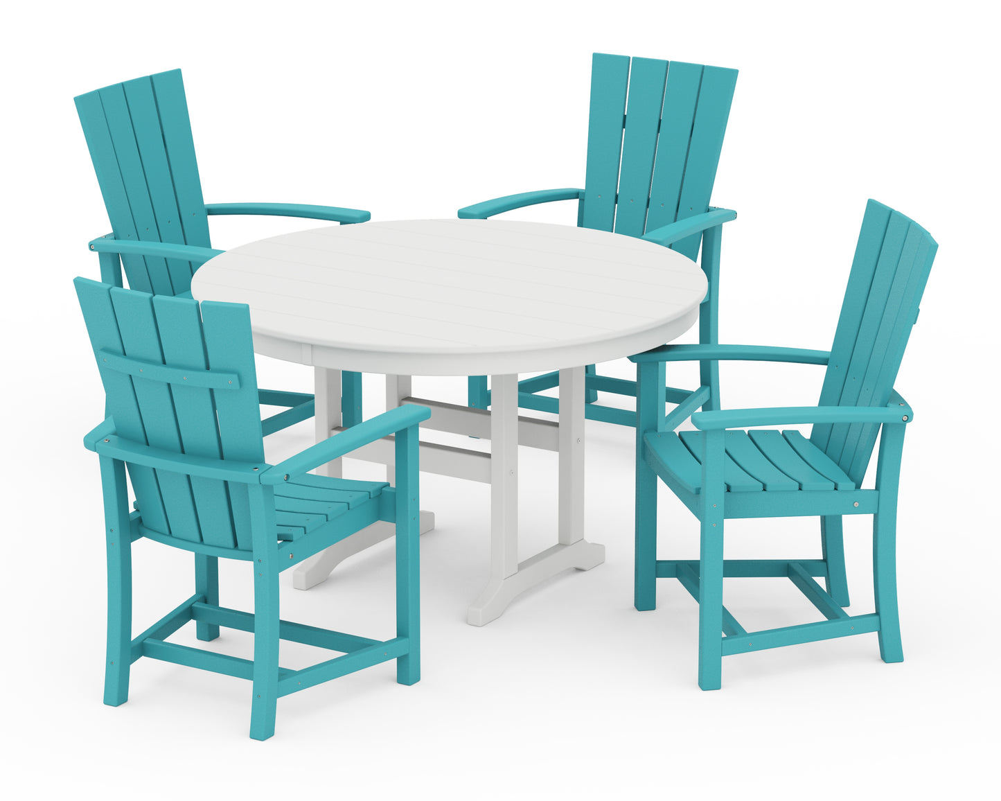 Quattro 5-Piece Round Farmhouse Dining Set