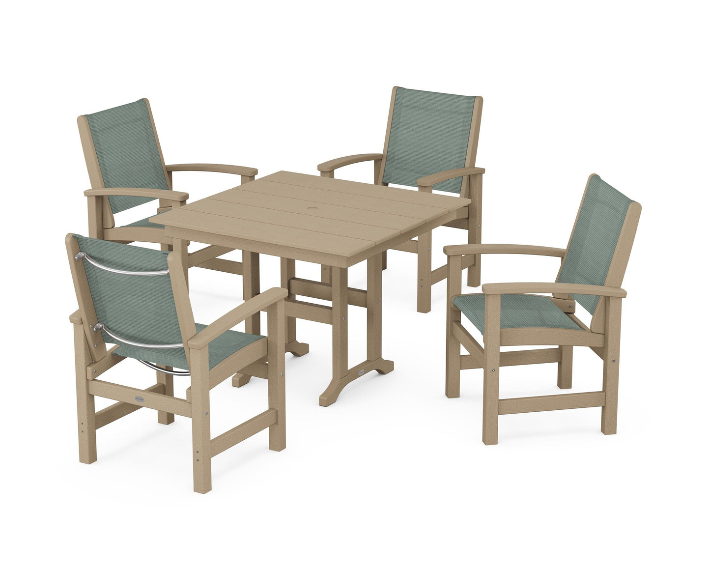 Coastal 5-Piece Farmhouse Dining Set