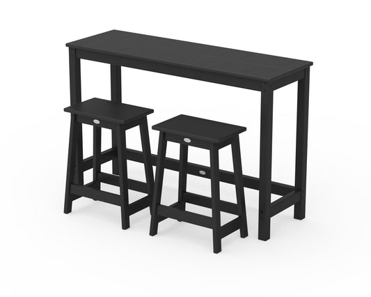 Modern Studio Stool 3-Piece Counter Balcony Set