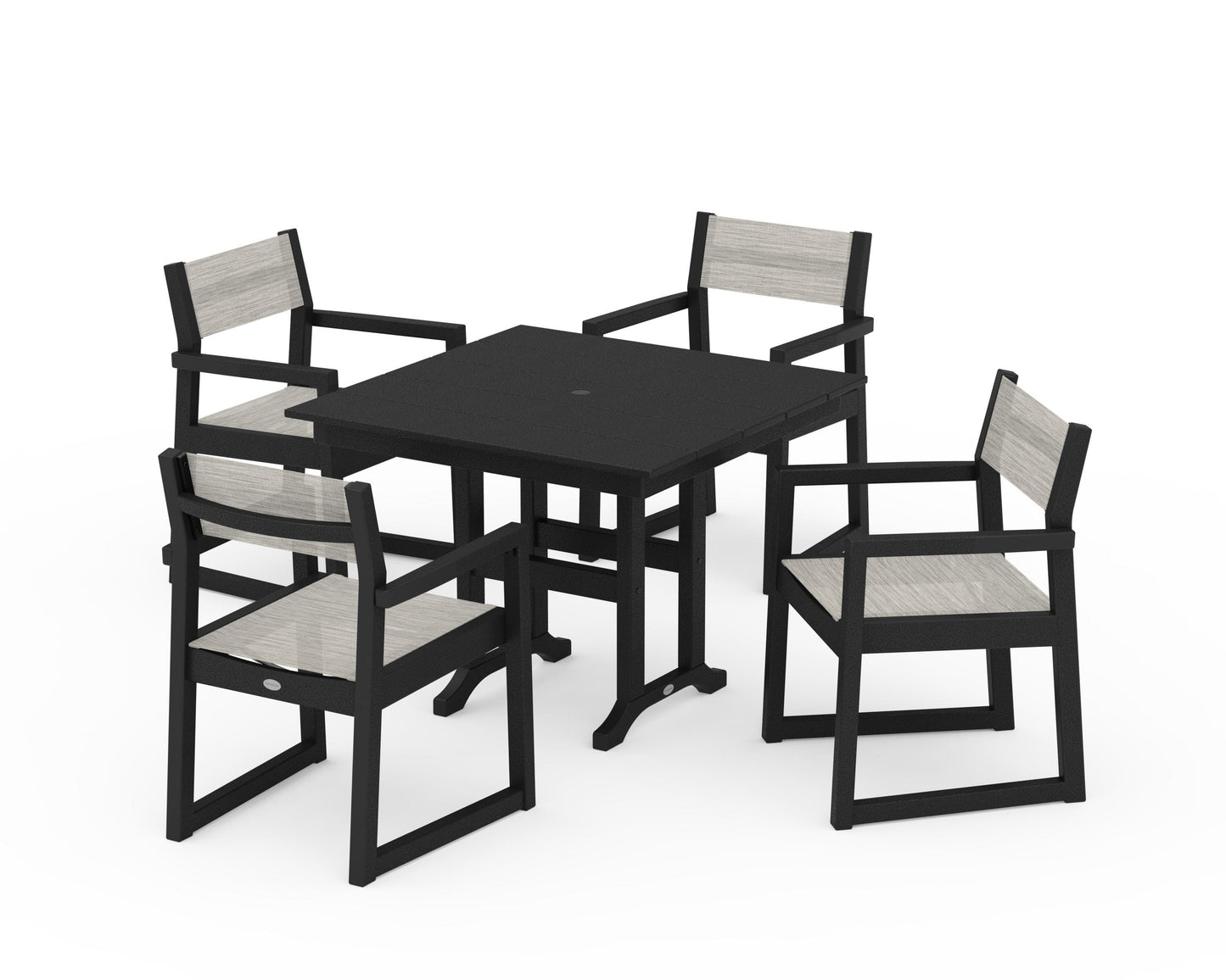 EDGE Sling Arm Chair 5-Piece Farmhouse Dining Set