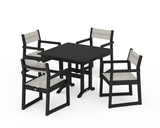 EDGE Sling Arm Chair 5-Piece Farmhouse Dining Set