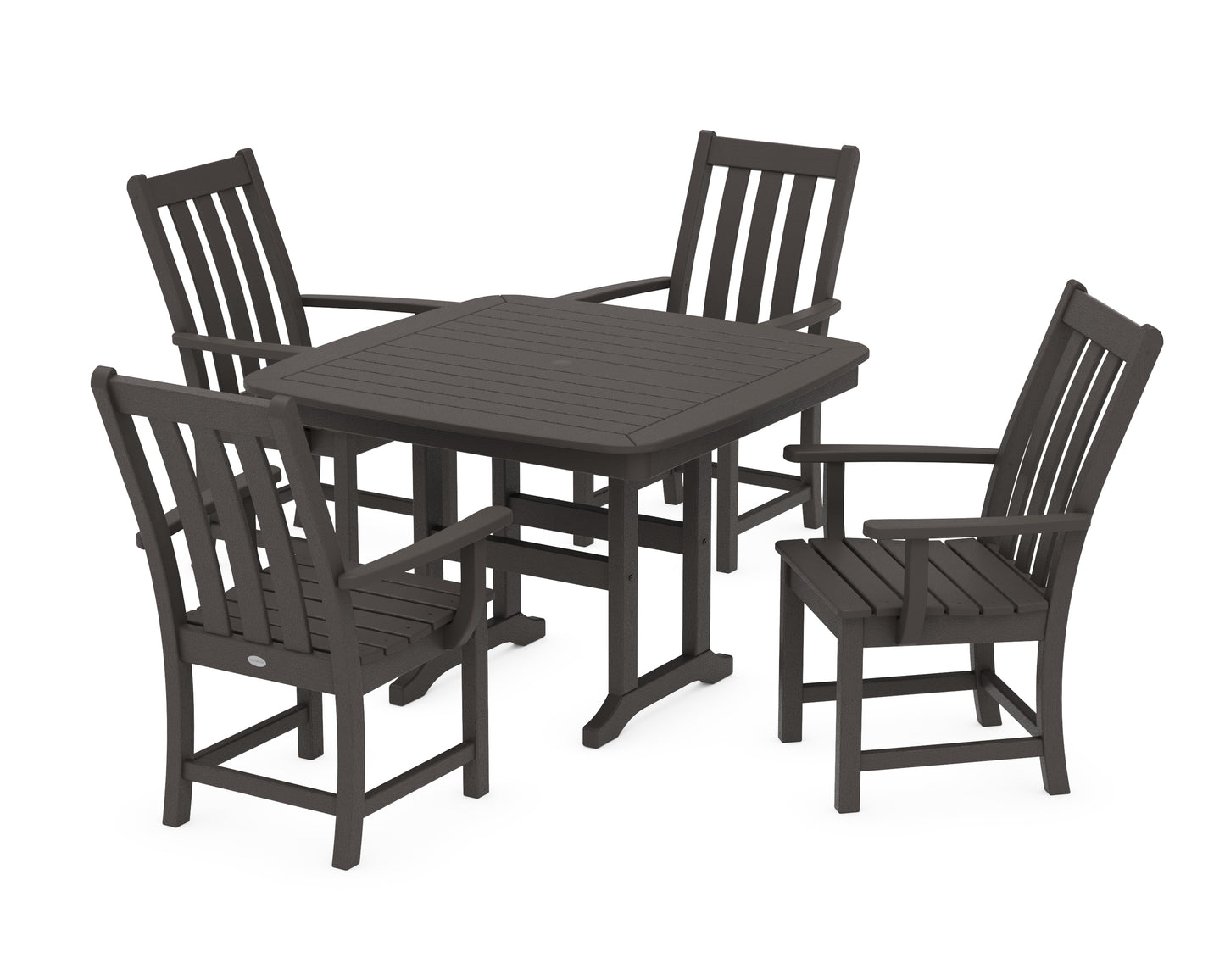 Vineyard 5-Piece Dining Set with Trestle Legs
