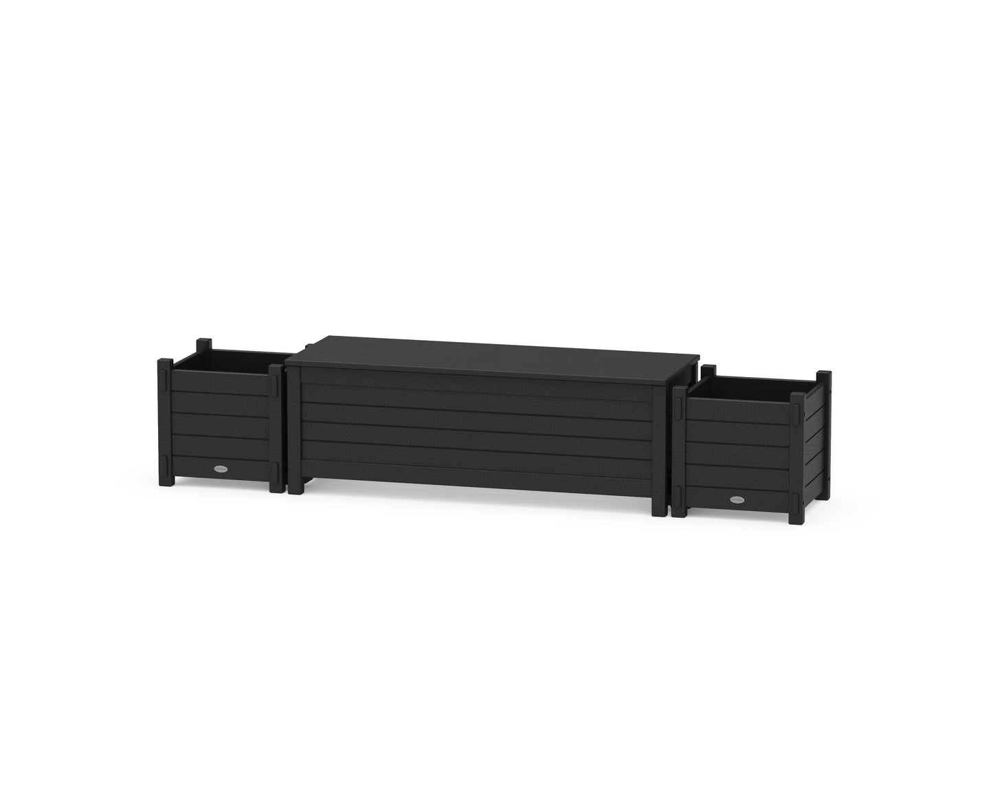 48" Nautical Straight Planter Storage Bench Set