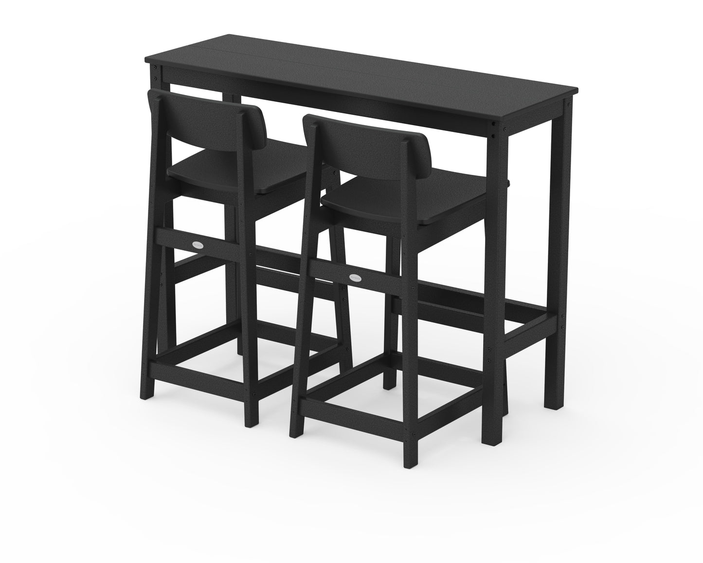 Modern Studio Urban Lowback Bar Chair 3-Piece Balcony Set