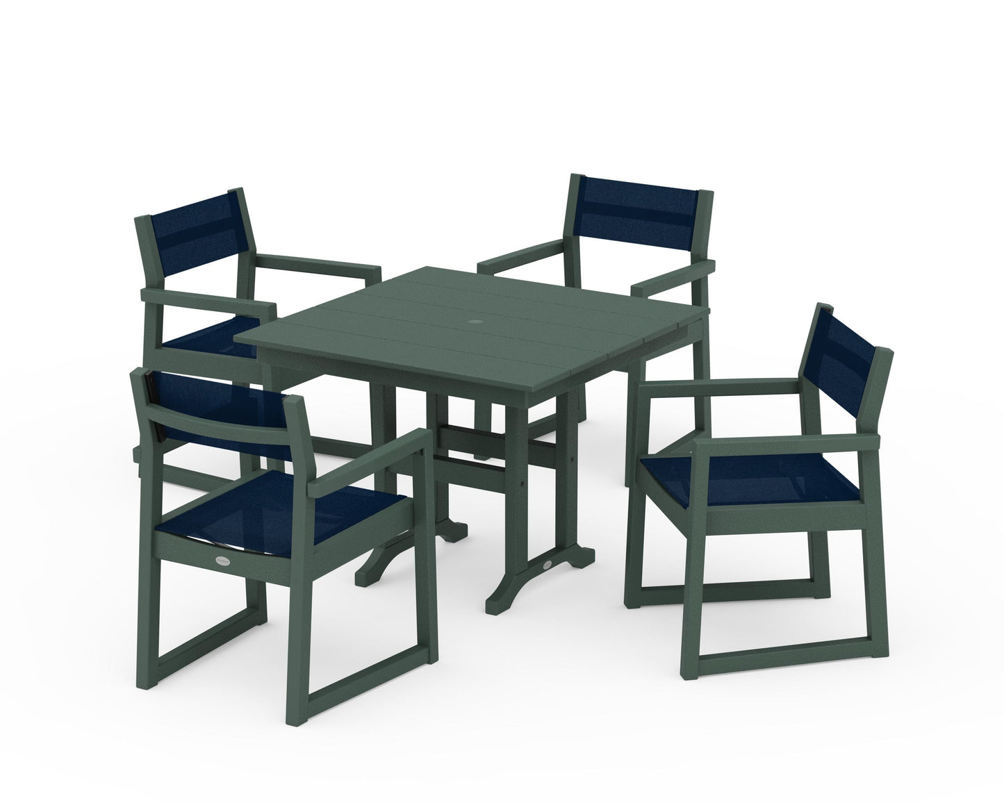 EDGE Sling Arm Chair 5-Piece Farmhouse Dining Set