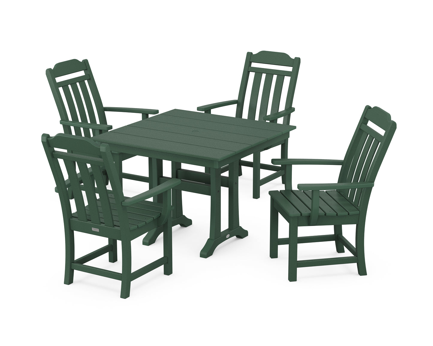 Cottage 5-Piece Farmhouse Dining Set with Trestle Legs