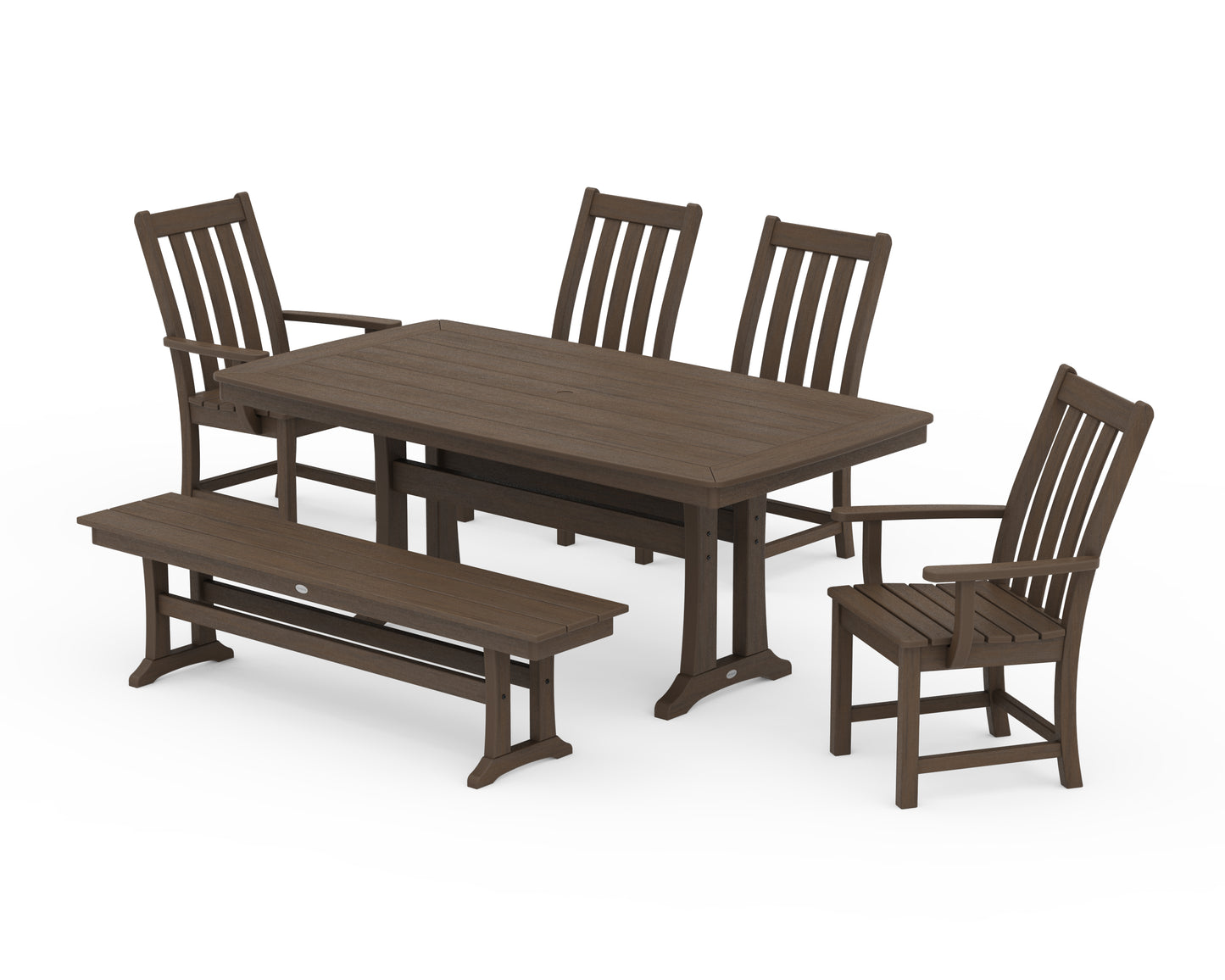 Vineyard 6-Piece Dining Set with Trestle Legs