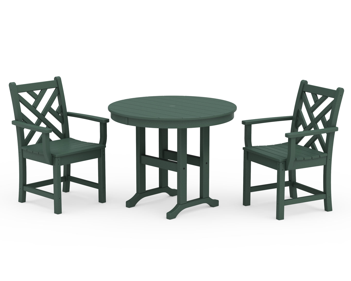 Chippendale 3-Piece Round Dining Set