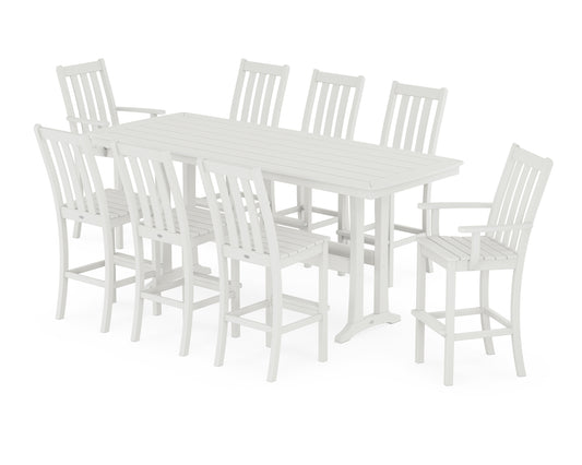 Vineyard 9-Piece Bar Set with Trestle Legs
