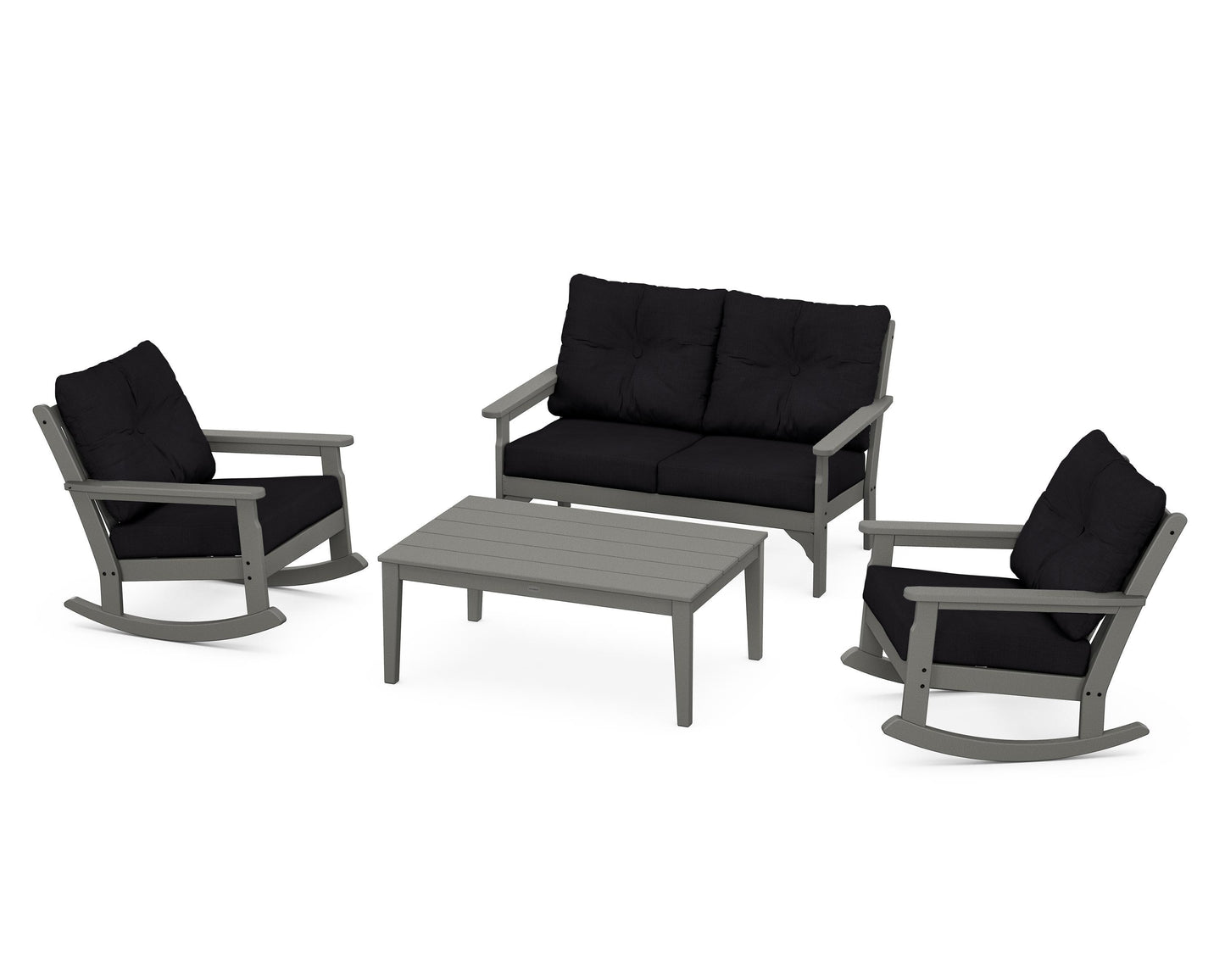 Vineyard 4-Piece Deep Seating Rocking Chair Set