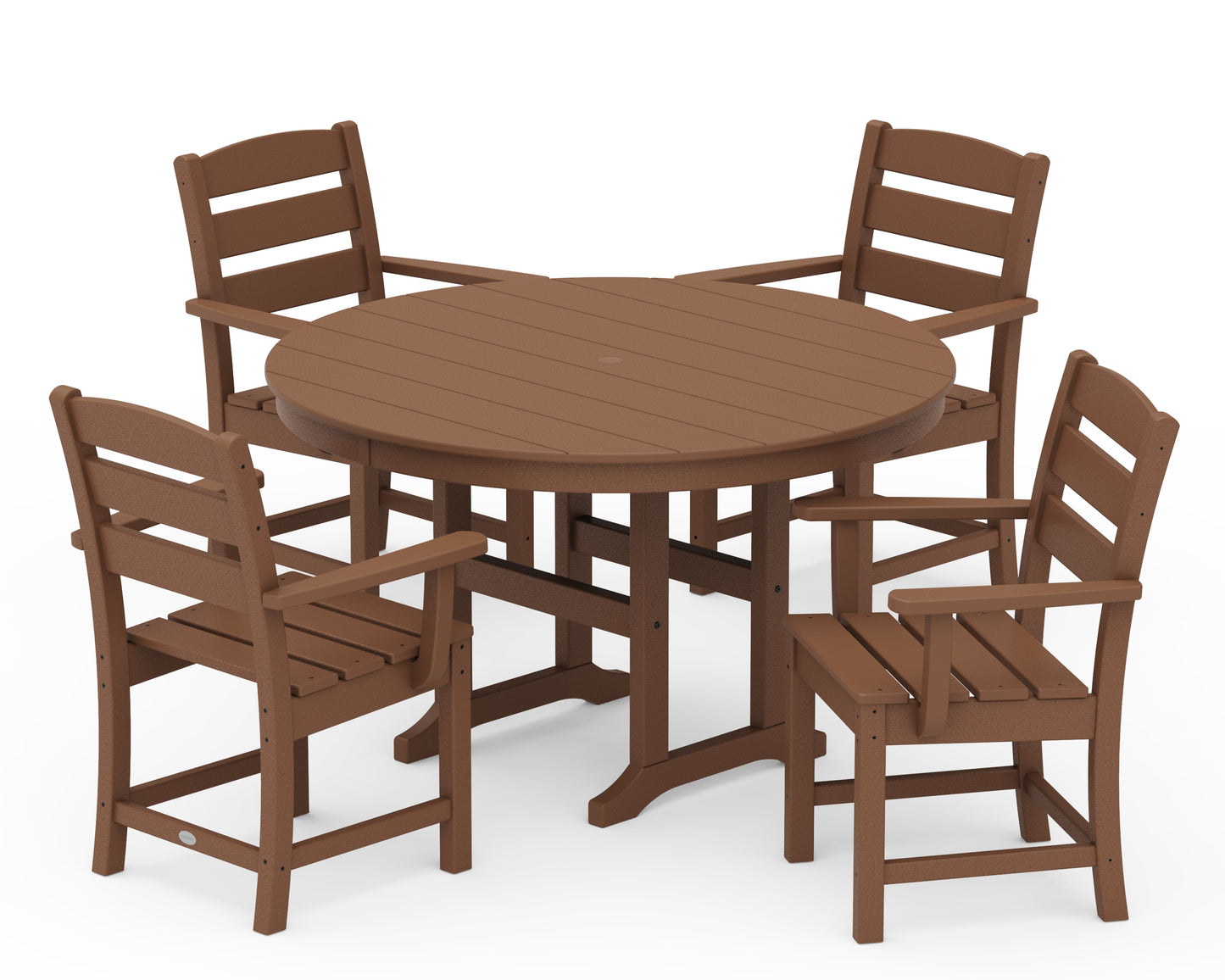 Lakeside 5-Piece Round Farmhouse Dining Set