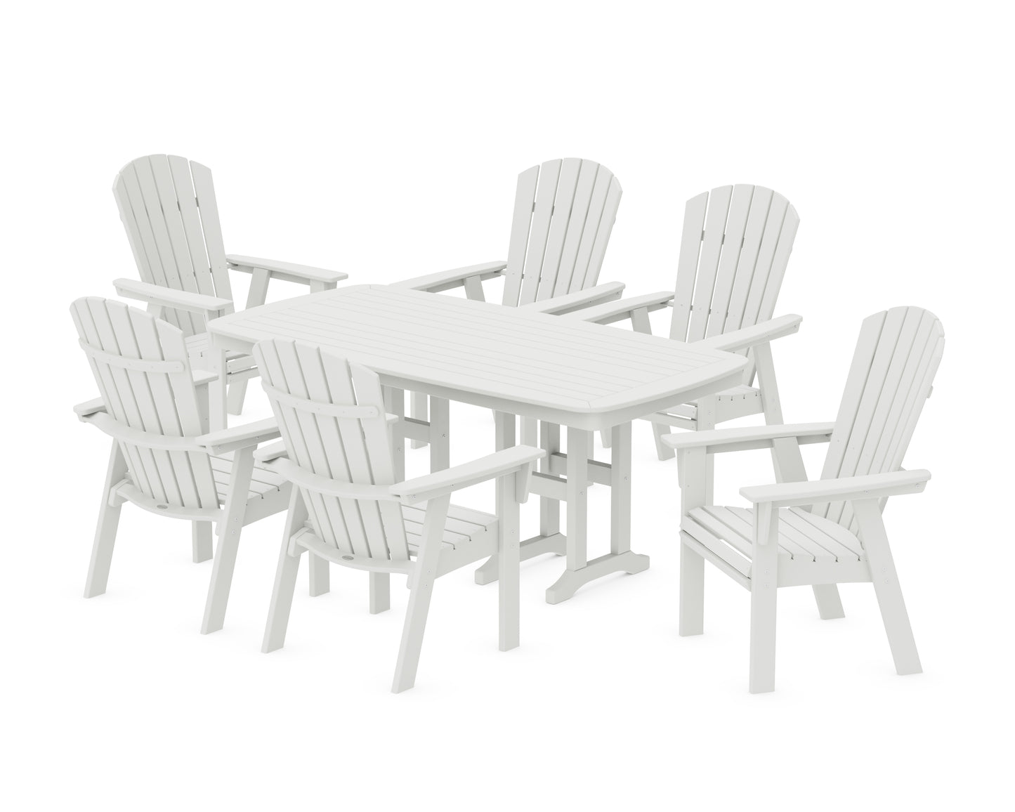 Nautical Curveback Adirondack 7-Piece Dining Set
