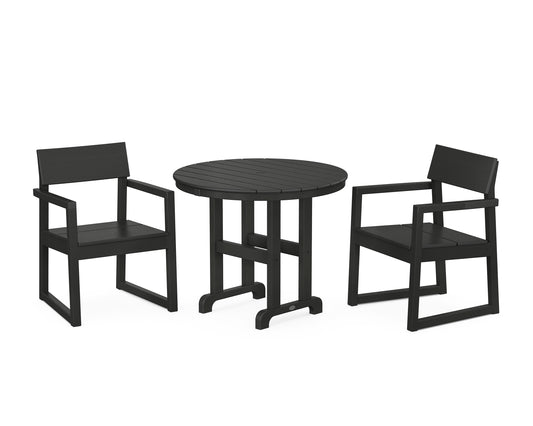 EDGE 3-Piece Round Dining Set