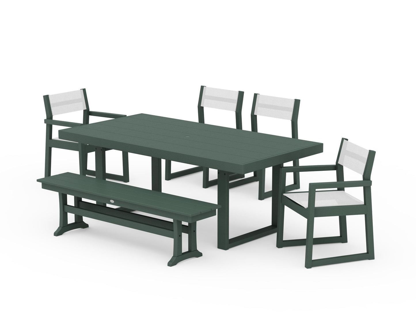 EDGE Sling 6-Piece Dining Set with Bench