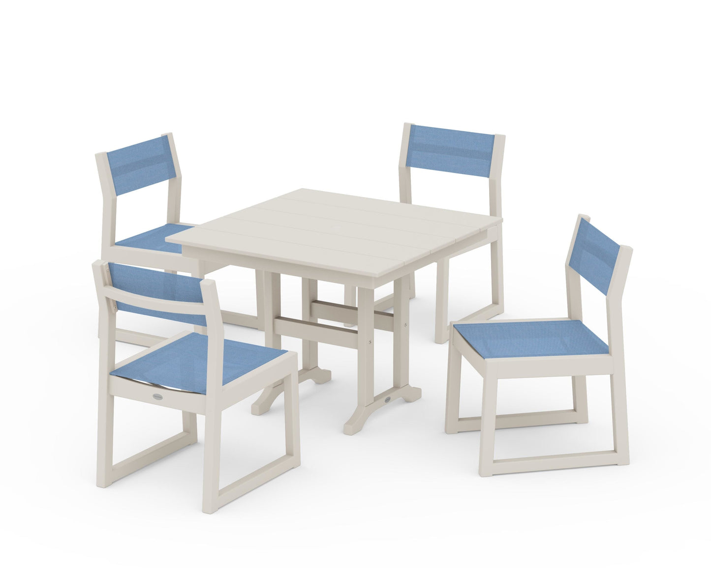 EDGE Sling Side Chair 5-Piece Farmhouse Dining Set
