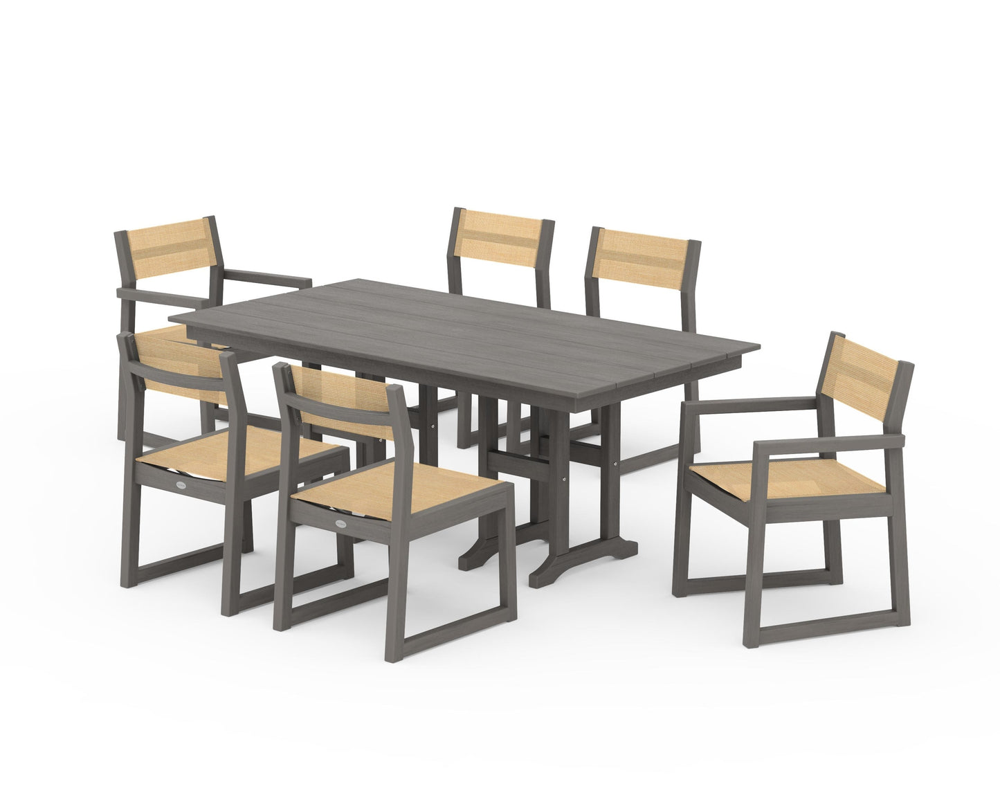 EDGE Sling 7-Piece Farmhouse Dining Set