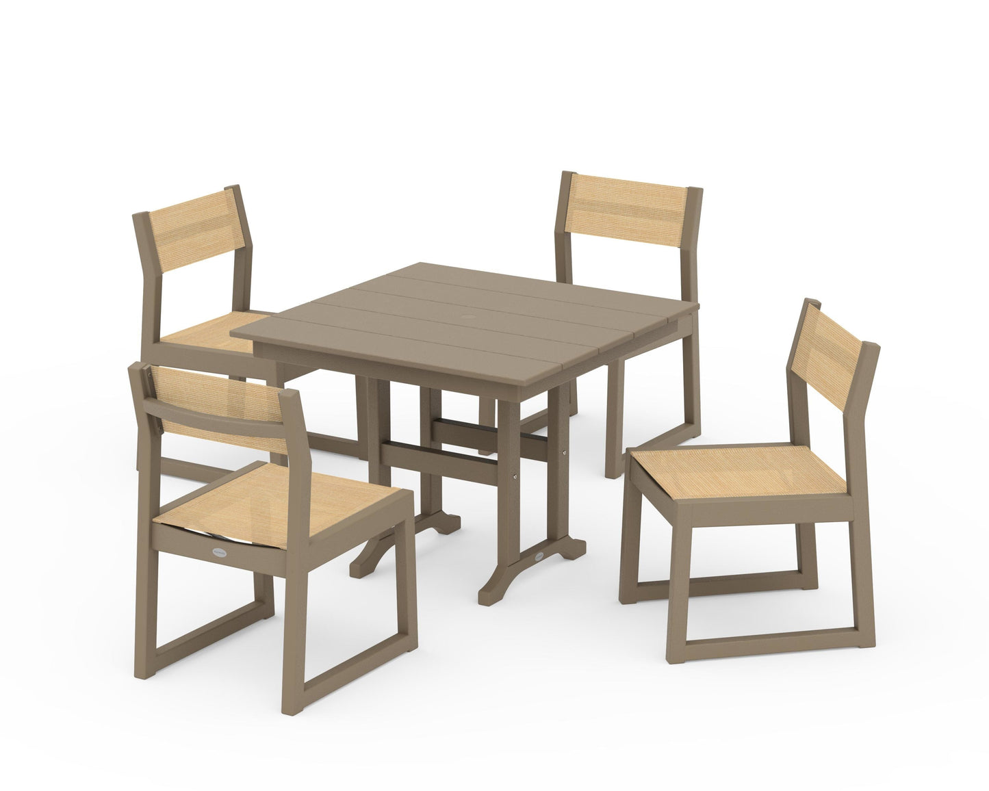 EDGE Sling Side Chair 5-Piece Farmhouse Dining Set