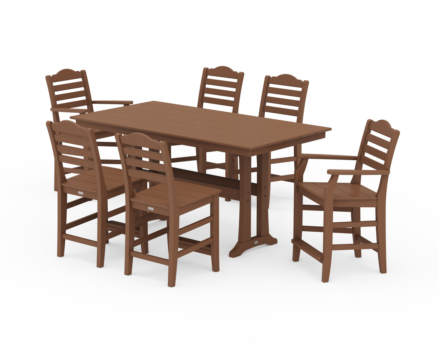 Savannah 7-Piece Farmhouse Counter Set with Trestle Legs