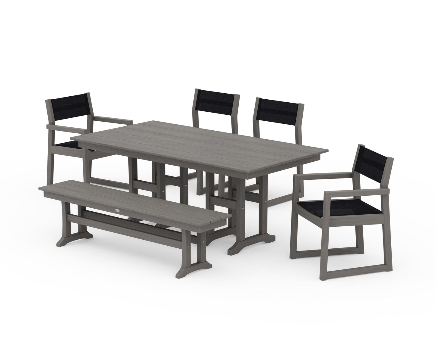 EDGE Sling 6-Piece Farmhouse Dining Set