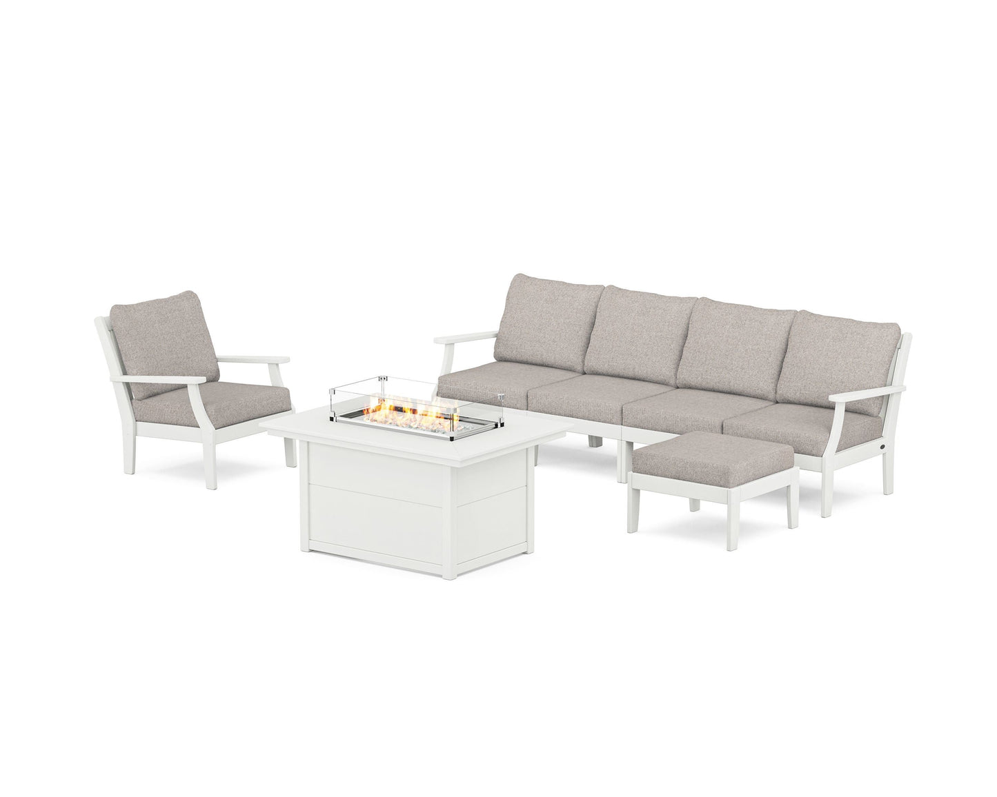 Braxton Sectional Lounge and Fire Pit Set