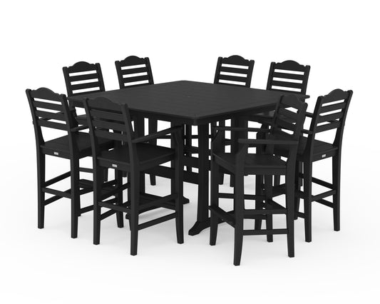 Savannah 9-Piece Square Bar Set with Trestle Legs