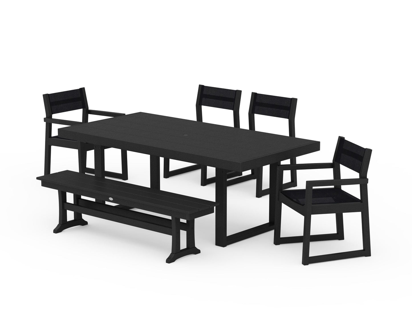 EDGE Sling 6-Piece Dining Set with Bench