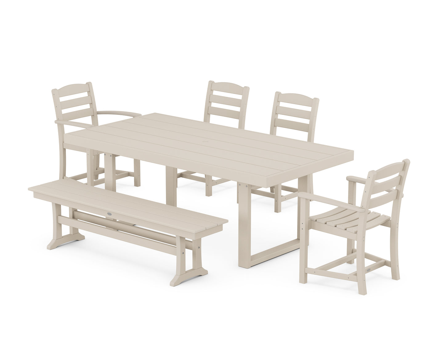 La Casa Café 6-Piece Dining Set with Bench