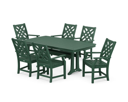 Wovendale Arm Chair 7-Piece Dining Set with Trestle Legs