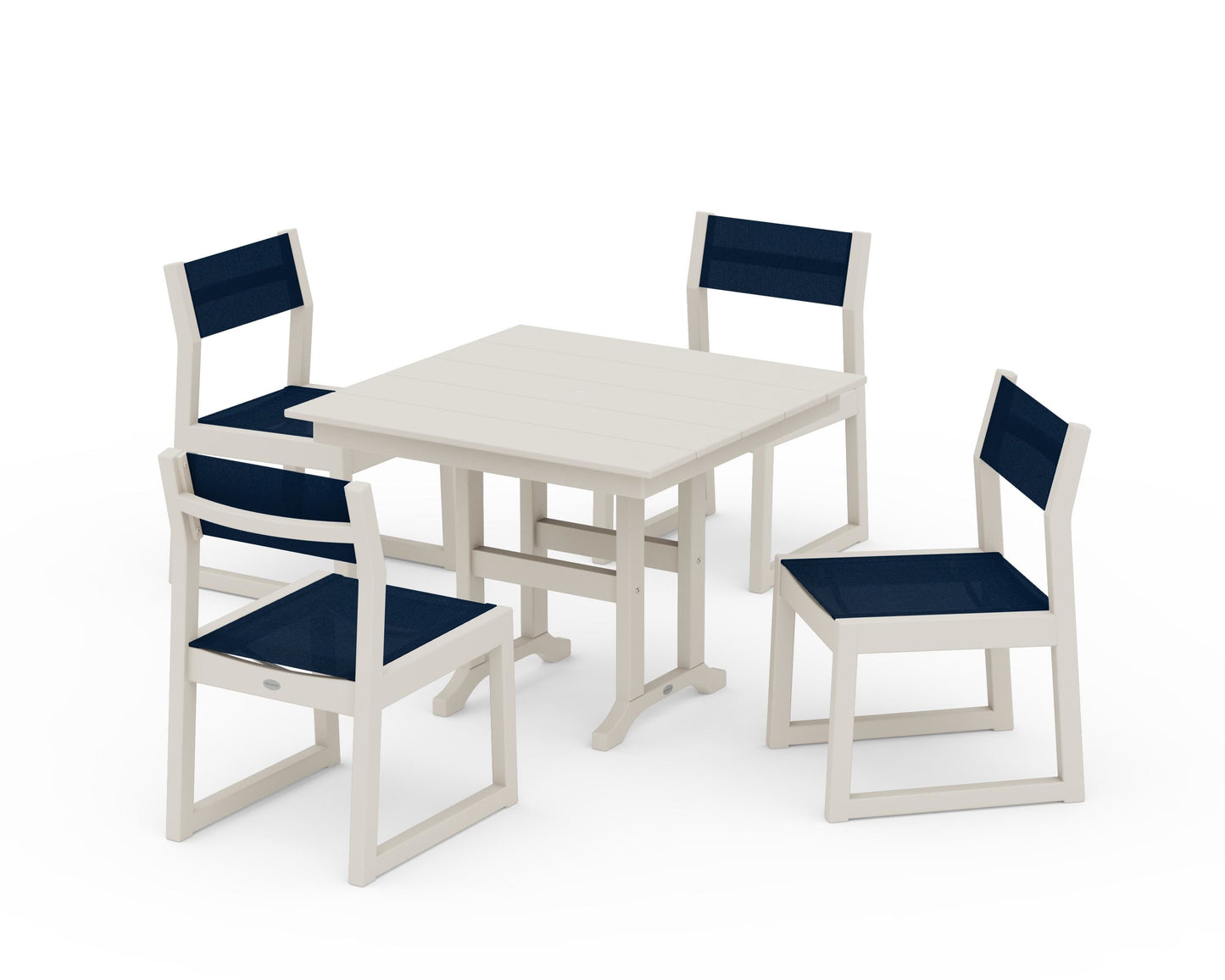 EDGE Sling Side Chair 5-Piece Farmhouse Dining Set