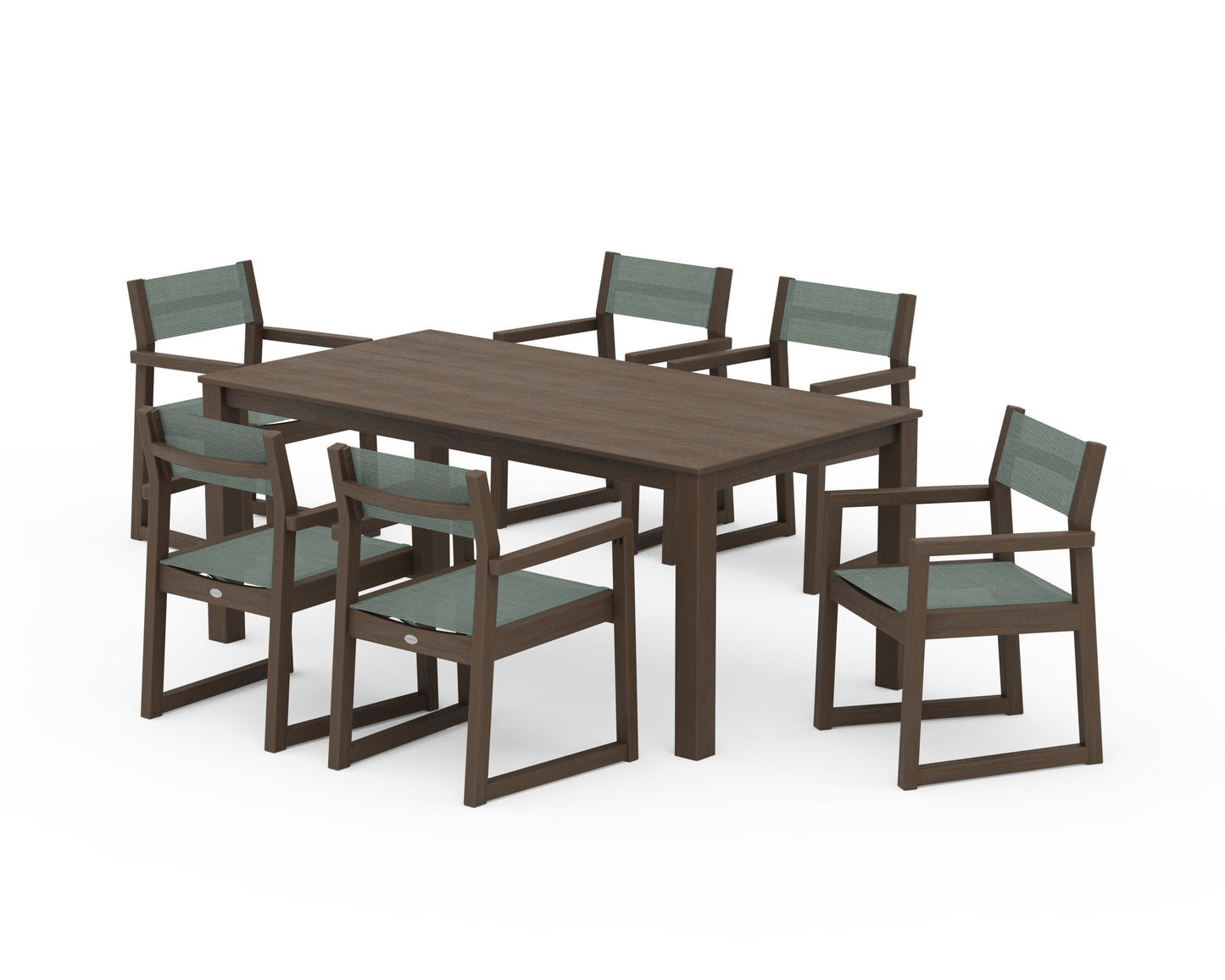 EDGE Sling Arm Chair 7-Piece Parsons Dining Set