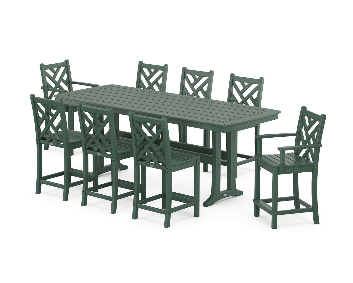 Chippendale 9-Piece Counter Set with Trestle Legs