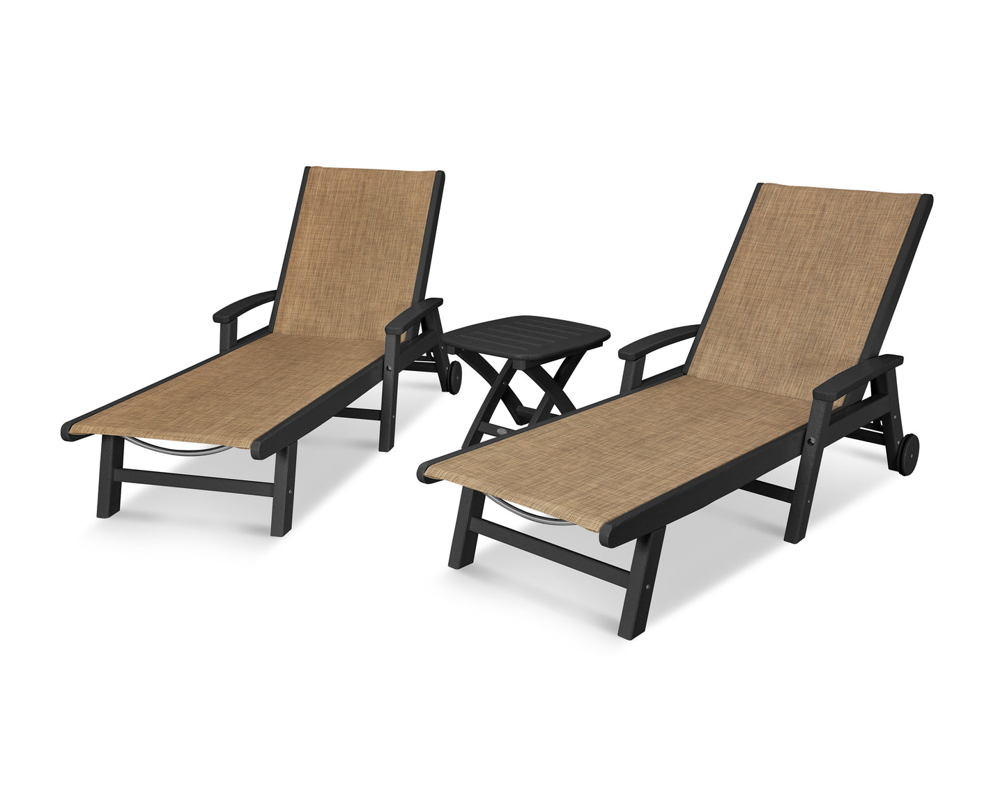 Coastal 3-Piece Wheeled Chaise Set