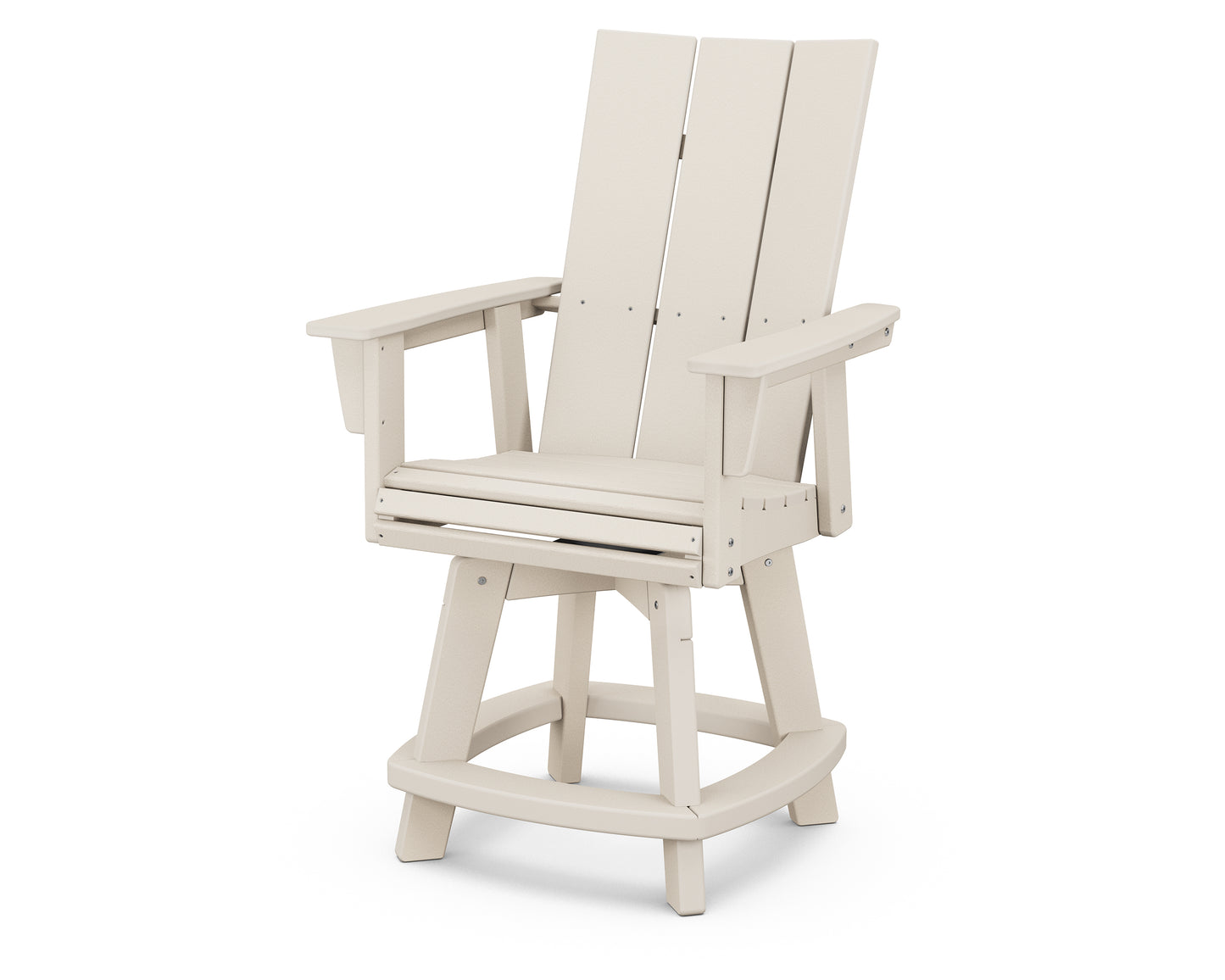 Modern Curveback Adirondack Swivel Counter Chair