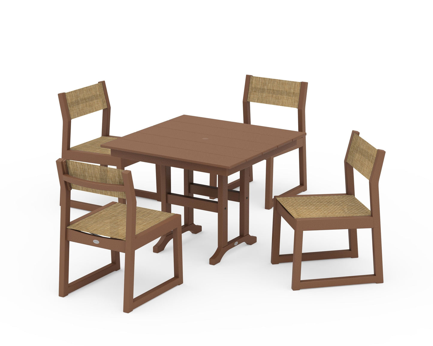 EDGE Sling Side Chair 5-Piece Farmhouse Dining Set