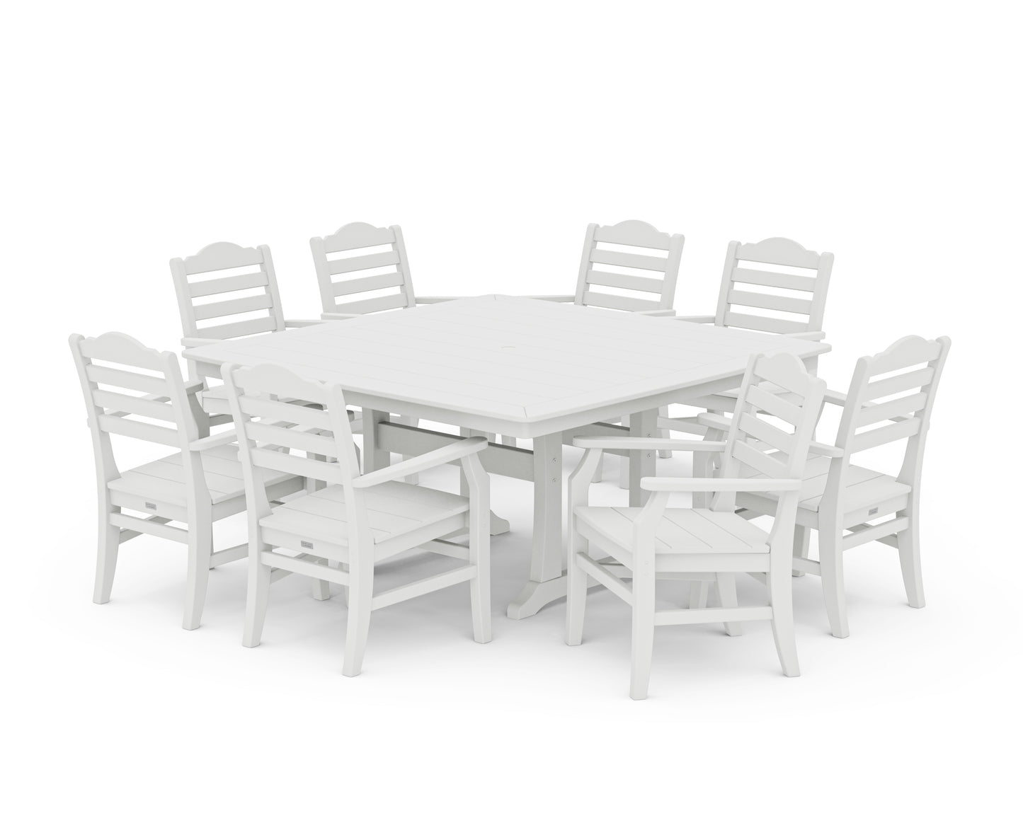 Savannah 9-Piece Square Dining Set with Trestle Legs