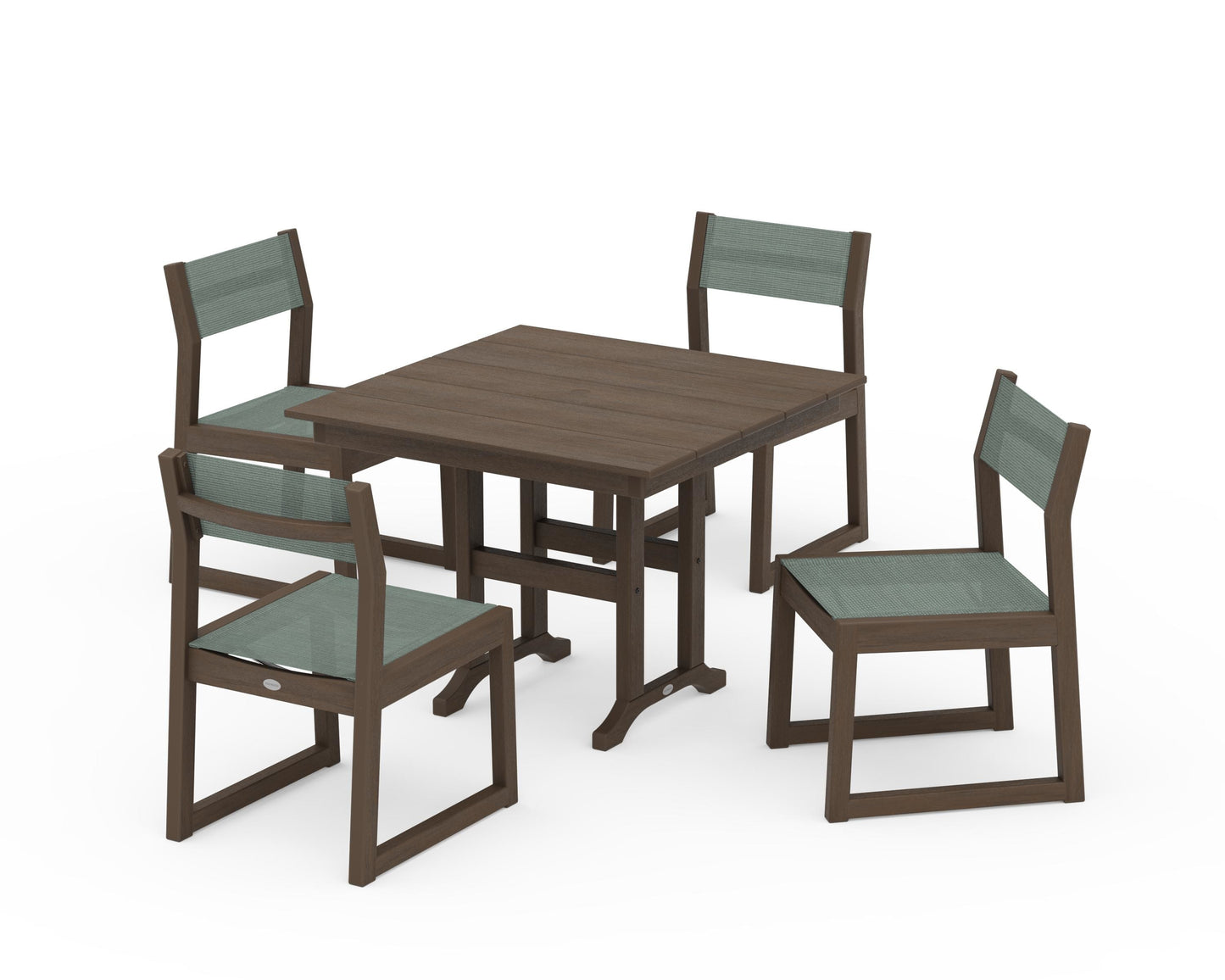 EDGE Sling Side Chair 5-Piece Farmhouse Dining Set