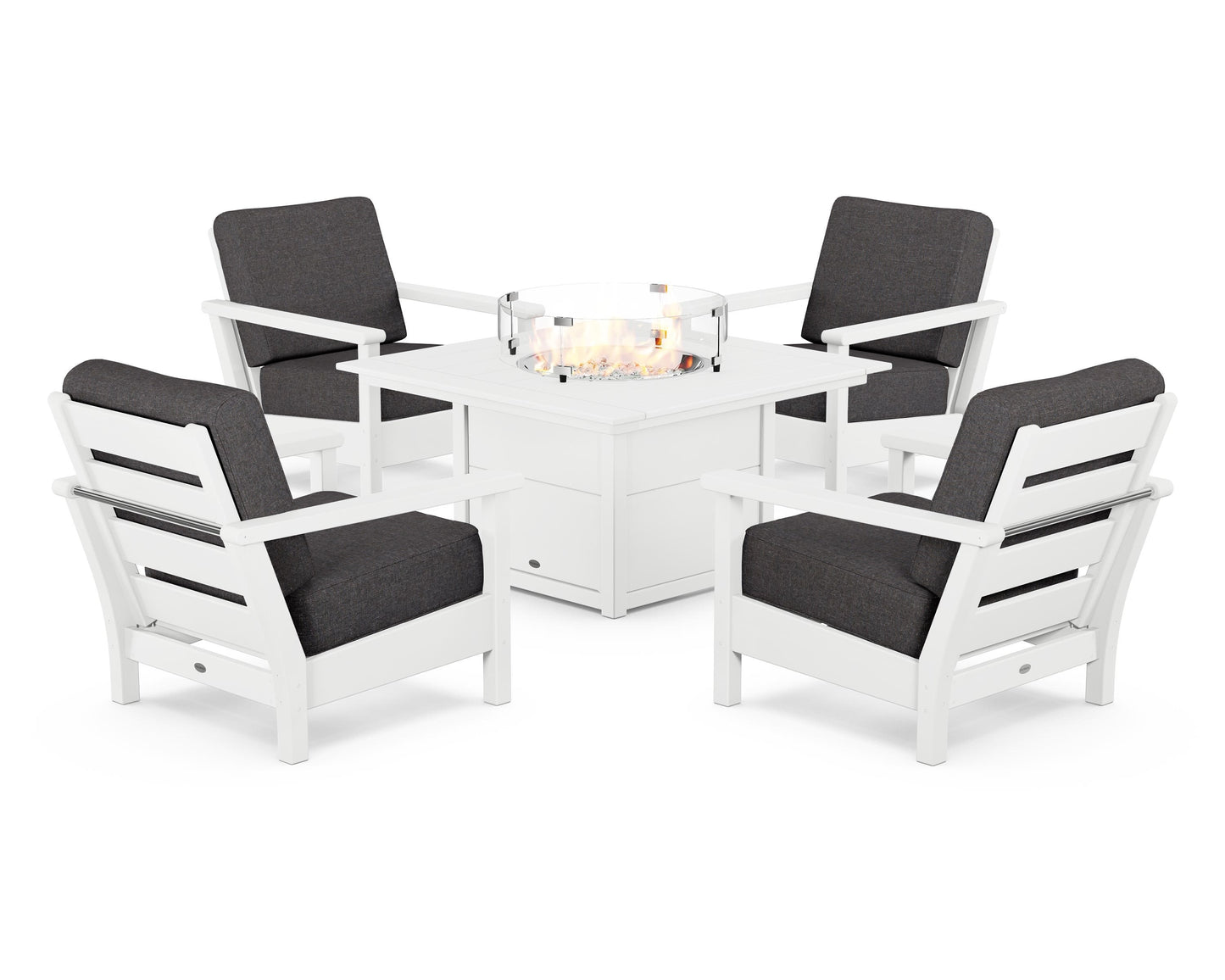 Harbour 5-Piece Conversation Set with Fire Pit Table