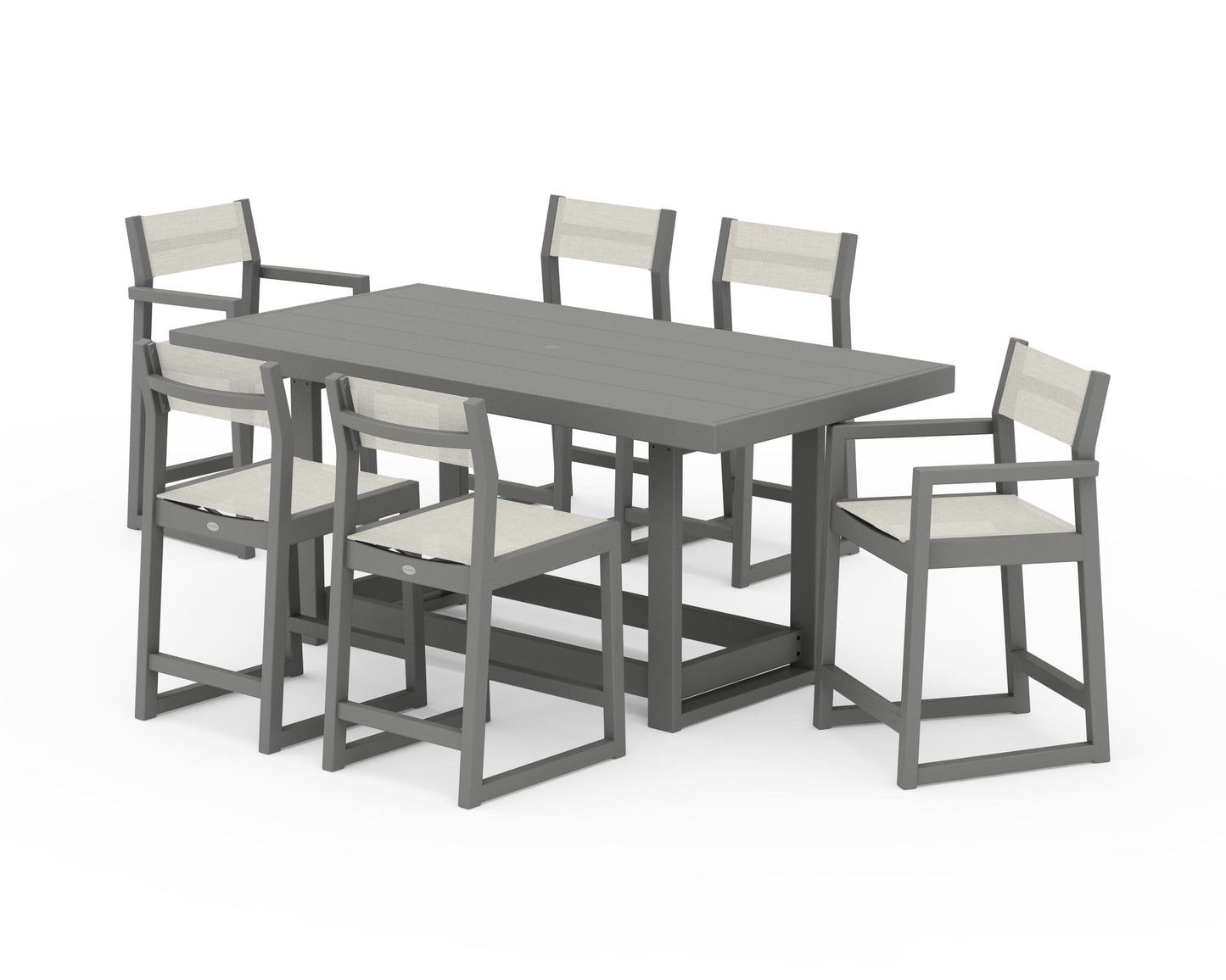 EDGE Sling 7-Piece Counter Table Set