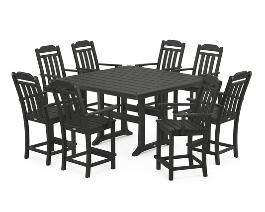 Cottage 9-Piece Square Counter Set with Trestle Legs